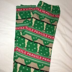 Christmas Story Sweater Leggings L New